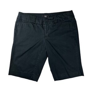 Mossimo Black Stretch Bermuda Shorts Womens 4 Fit 3 Chino Knee Length